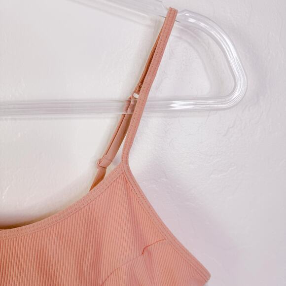 Gianni Bini Ribbed Scoop Neck Wireless Pullover Bralette Rose Cloud Size XL NWT - Picture 3 of 9